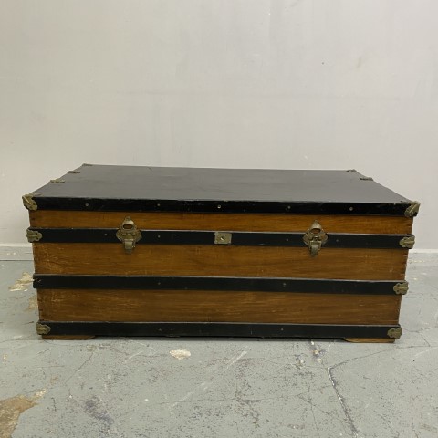 Vintage Timber Travel Trunk