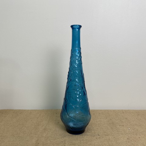 Italian Blue Glass Genie Bottle