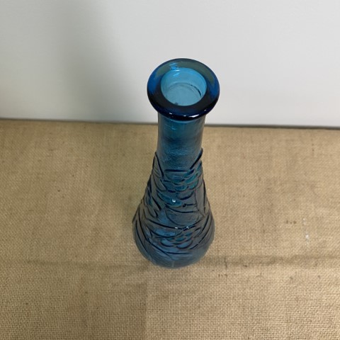 Italian Blue Glass Genie Bottle