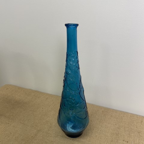 Italian Blue Glass Genie Bottle