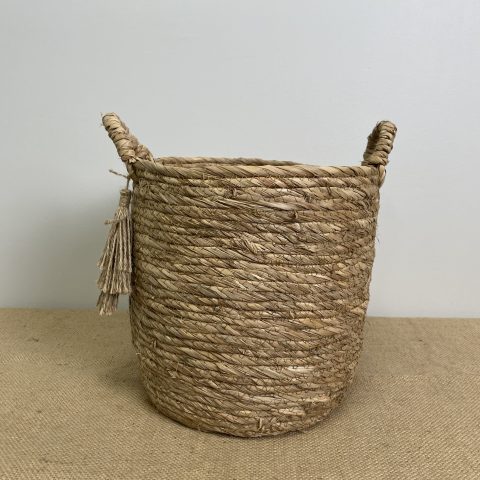 Coastal Boho Storage Basket with handles