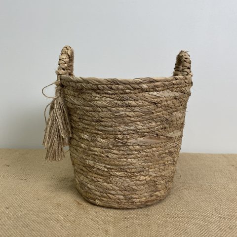 Coastal Boho Storage Basket with handles