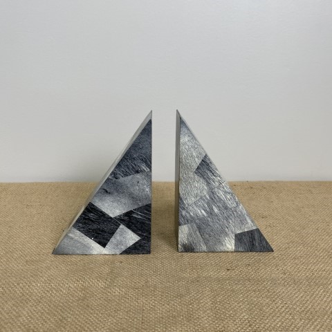 Pair Of Modern Triangle Bookends