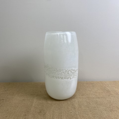 Coastal White Glass Vase (Large)