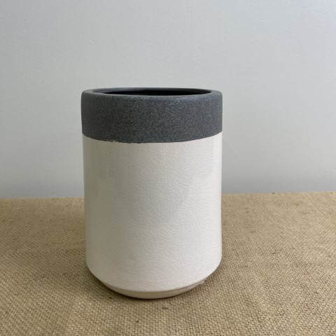 Two Tone Modern Ceramic Vase or Planter