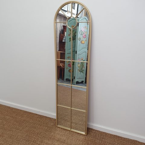 Golden Arched Window Mirror