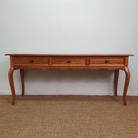 French Provincial 3 Drawer Hall Table