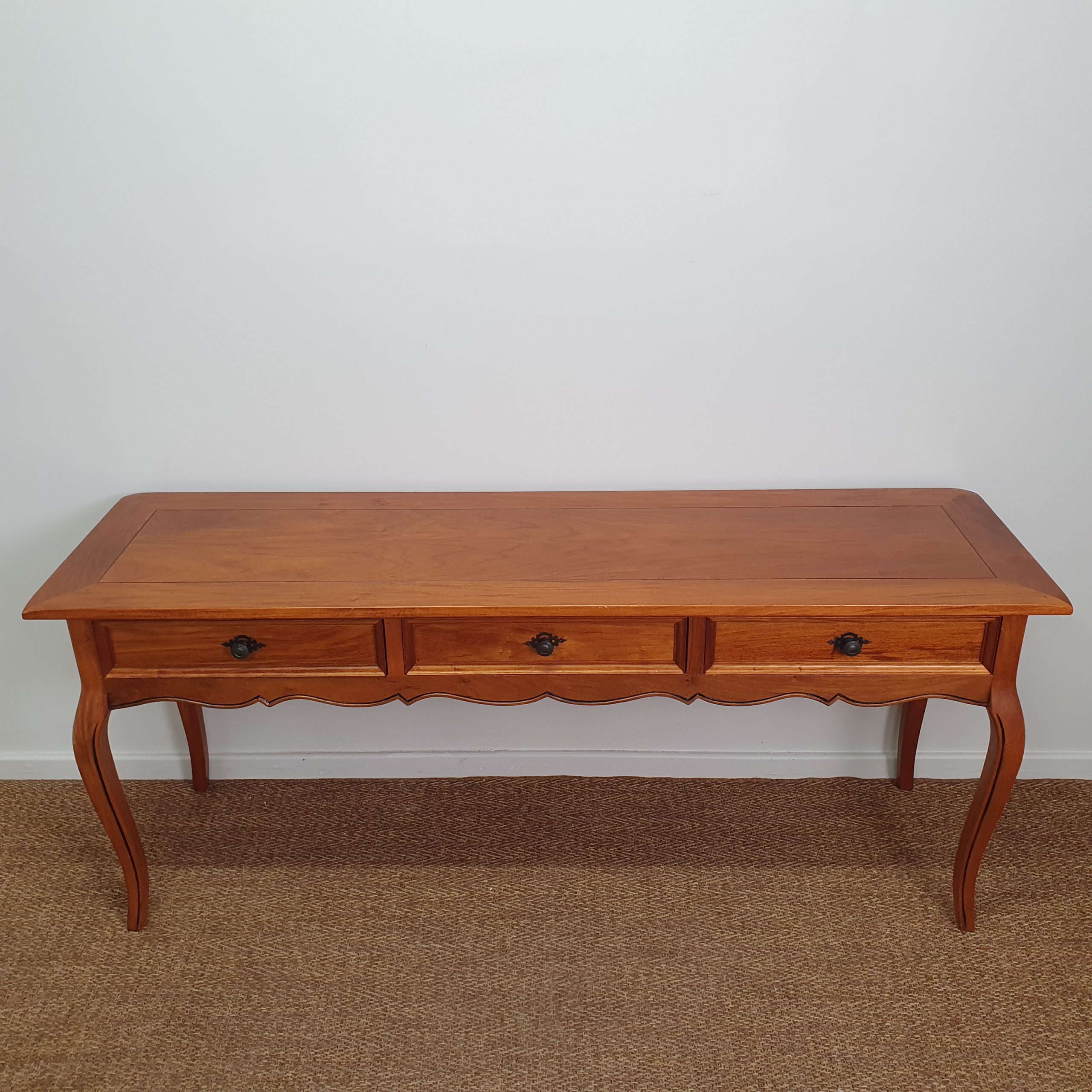 French Provincial 3 Drawer Hall Table