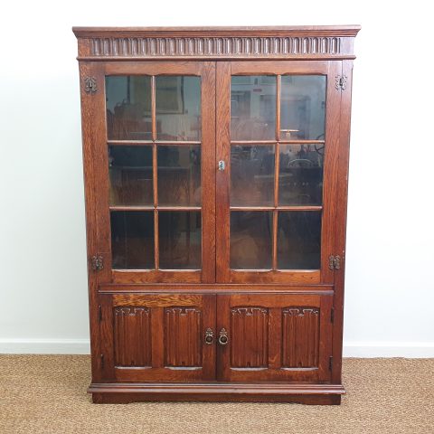 Vintage Oak Display Cabinet