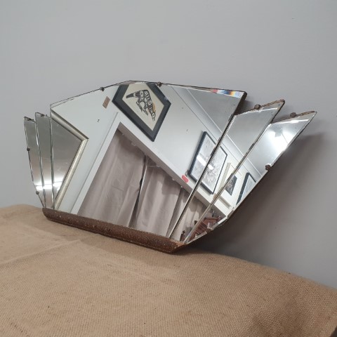 Stunning Art Deco Mirror With Bevelled Edges