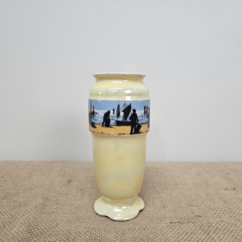 Antique Lancaster & Sons Lustreware Vase With Nautical Motif