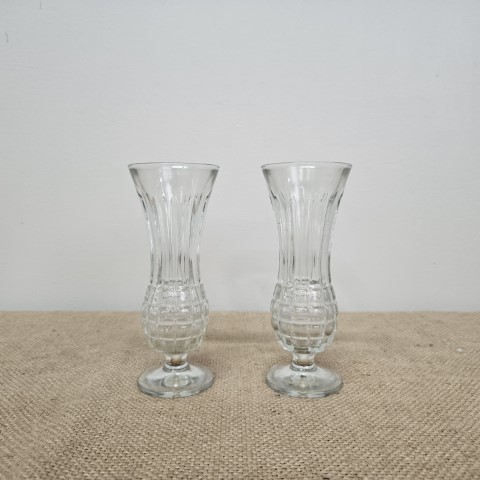 Pair Of Vintage Glass Vases