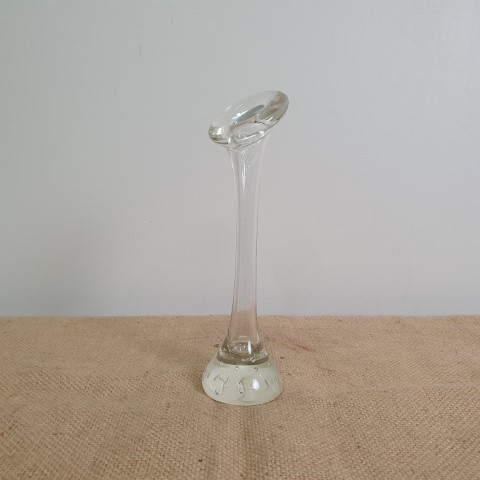Mid-Century Clear Glass Vase - $45