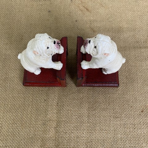 Pair Of Cast Iron Bulldog Bookends - $65