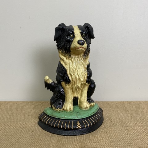 Cast Iron Border Collie Door Stop - $110