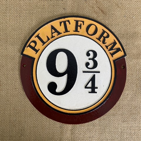 Cast Iron 9 3/4 Platform Plaque - $55