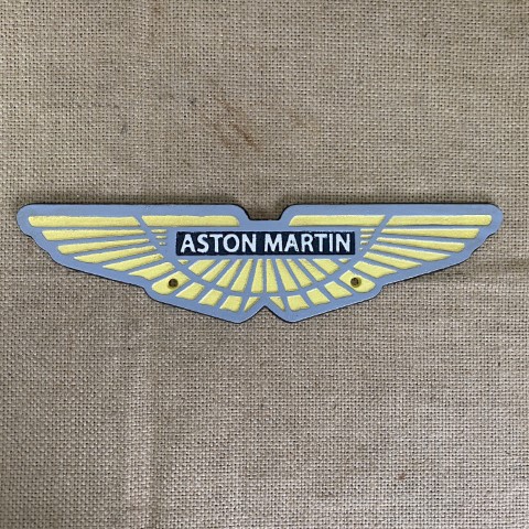 Cast Iron Aston Martin Plaque - $69