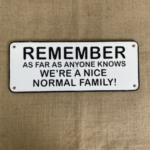 Cast Iron "Remember..." Wall Plaque - $55