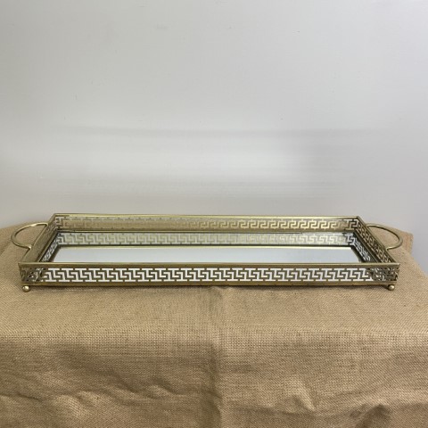 Grecian Design Long Mirrored Tray