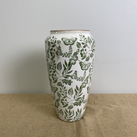 Large Green Botanical Vase