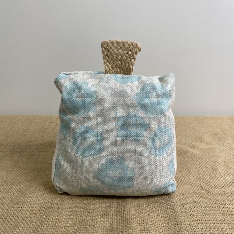 Blue Floral Doorstop