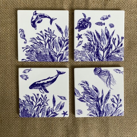 Set of 4 Underwater Coasters