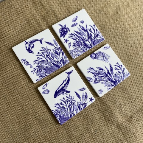 Set of 4 Underwater Coasters