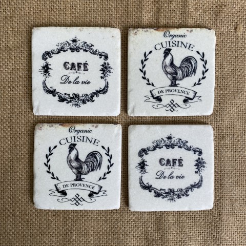 Set of 4 French Style Coasters
