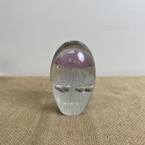 Pink Jellyfish Paperweight