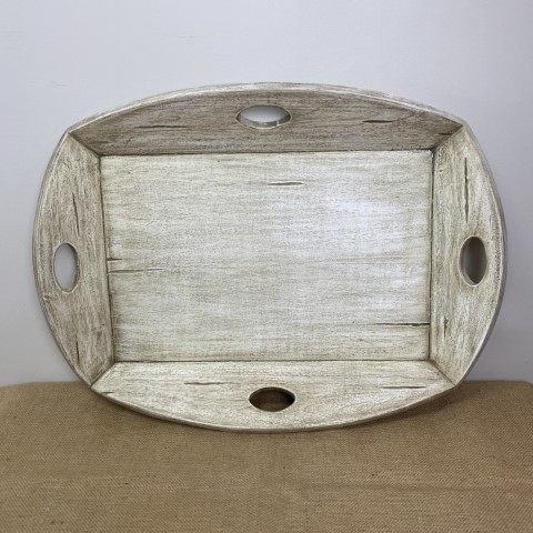 French Provincial Timber Serving Tray - $65
