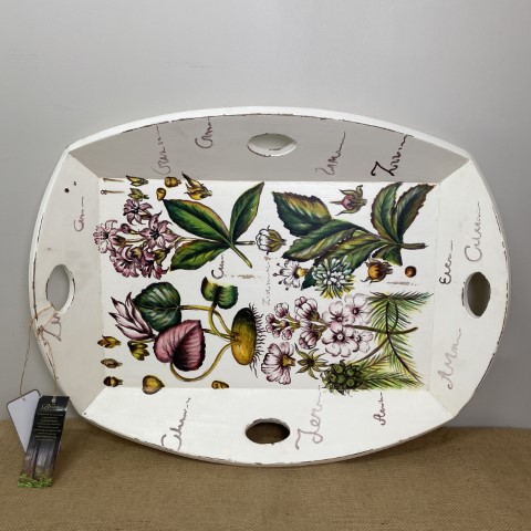 Floral Painted Serving Tray - $85