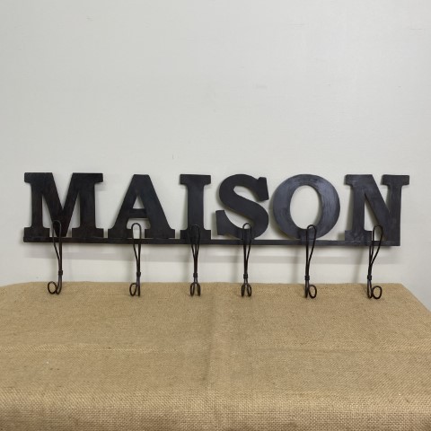 Black Metal "Maison" Hook Board - $65