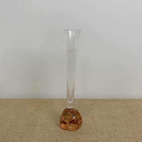 Vintage Mid-Century Large Bubble Glass Bud Vase
