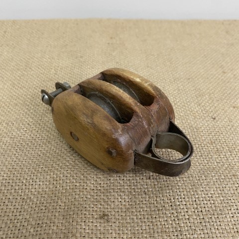Small Vintage Timber Pulley