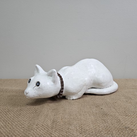 Vintage Ceramic Cat Garden Statue (1960s)