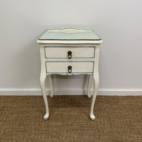 French Painted Bedside Cabinet