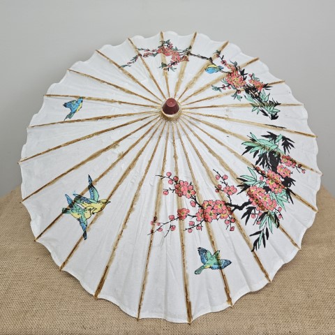 Asian Paper Parasol - Red Cherry Blossom