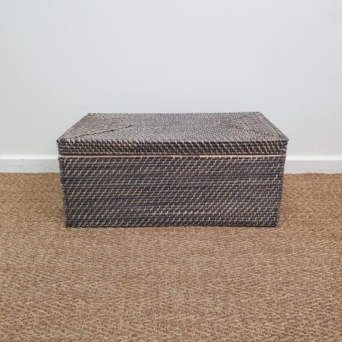 Quality Woven Cane Storage Basket with Lid