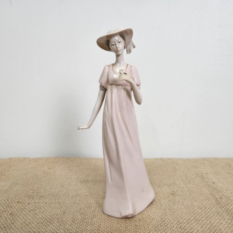 Nadal Porcelain Figurine #2445 - Girl in Pink Dress