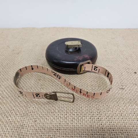 Vintage Bakelite & Brass Measuring Tape