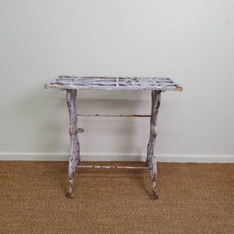 Painted Vintage Cast Iron Outdoor Table
