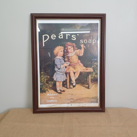 Pears Soap Print in Timber Frame