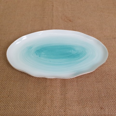 Ocean Blue Ceramic Display Plate