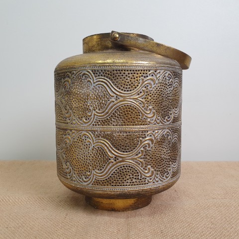 Golden Lantern with Battery Light