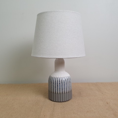 White & Grey Ceramic Lamp