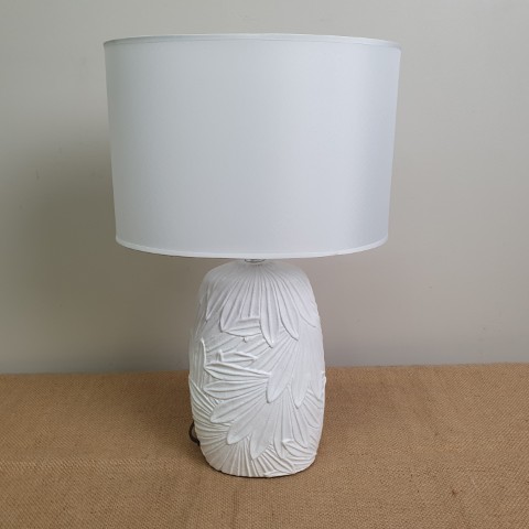 White Floral Bedside Lamp