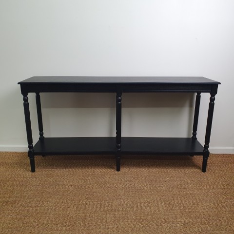Two-Tier Black Console or Hall Table