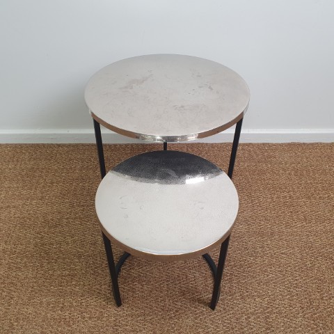 Set of 2 Nesting Metal Side Tables