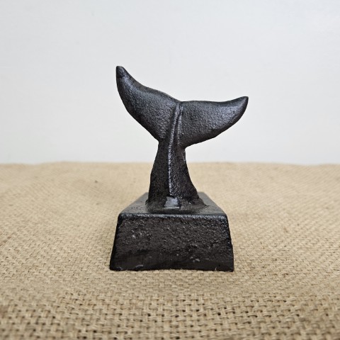 Cast Iron Whale Tail on Wedge Doorstop