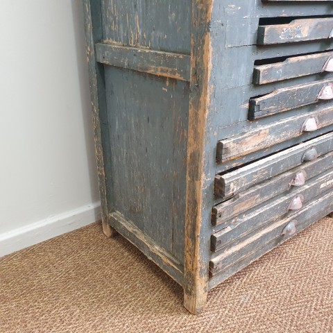 Antique Industrial Printer's Cabinet #2